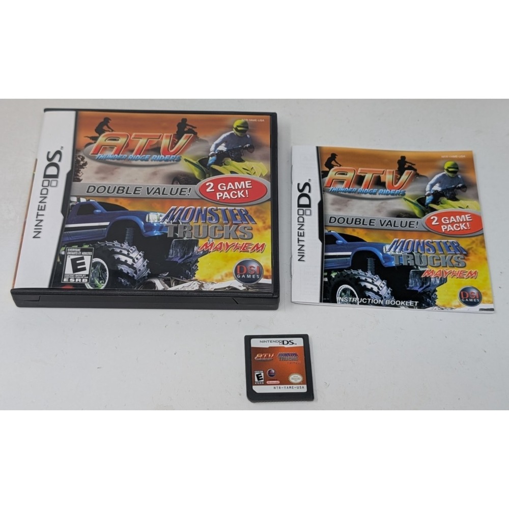 ATV: Thunder Ridge Riders / Monster Trucks‎ Mayhem (Nintendo DS, 2007) Complete
